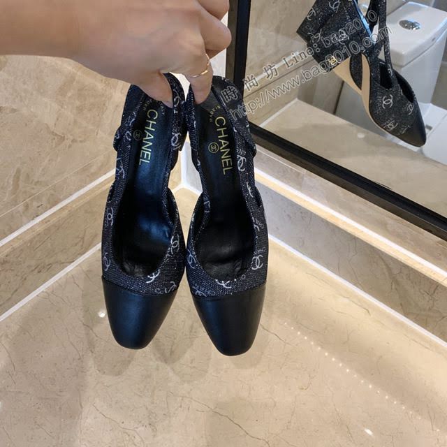 Chanel女鞋 香奈兒時尚經典涼鞋 Chanel中跟涼鞋  naq1097